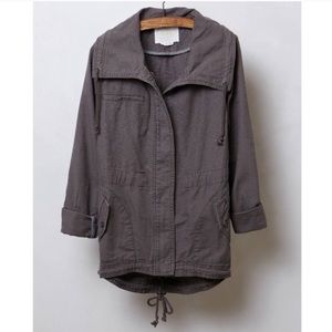 Anthro Green Jacket with Lace Detail